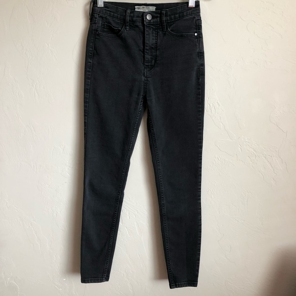 Free People Denim - Free People faded black skinny jean